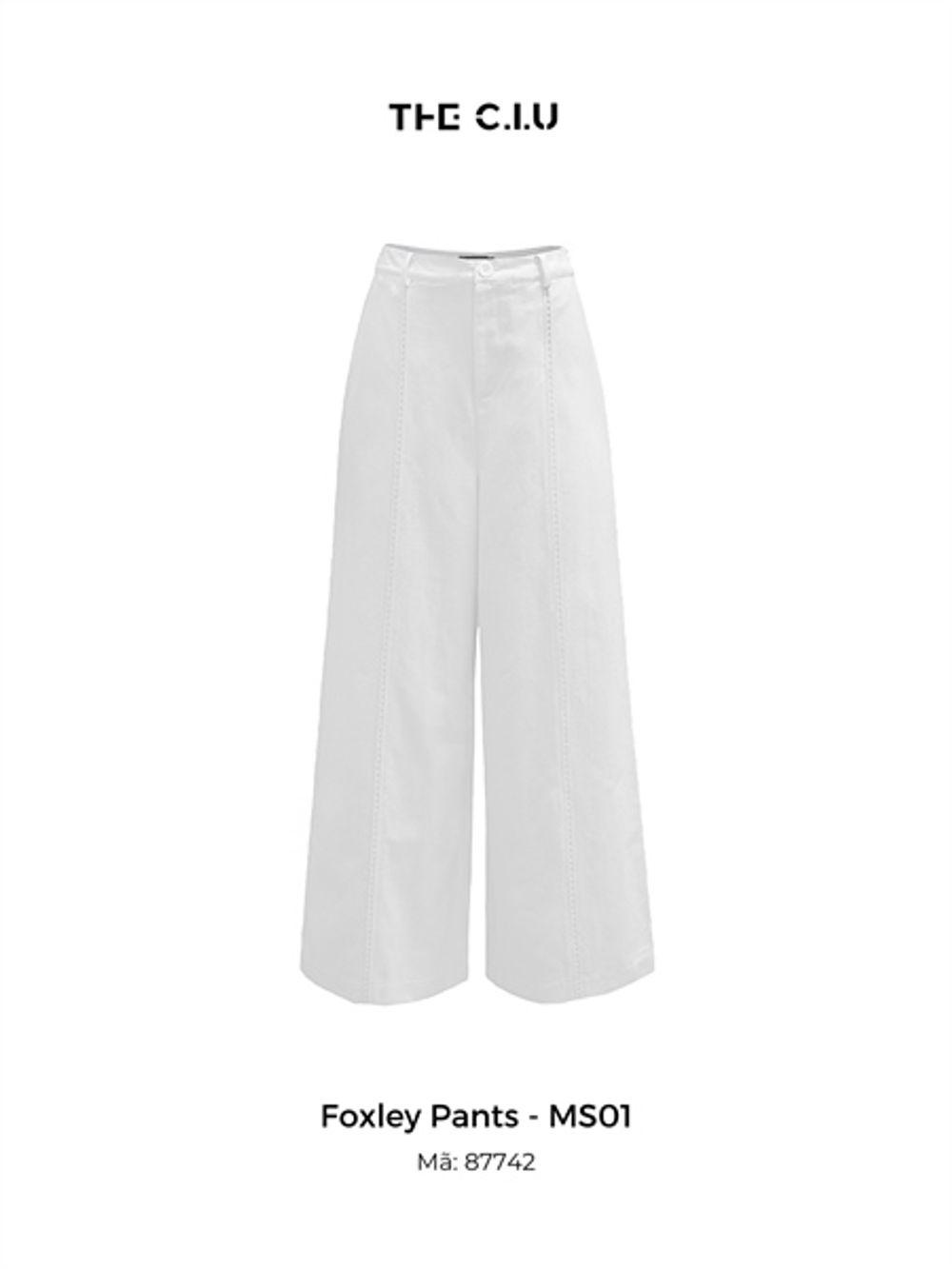 Quần kaki ống rộng lưng cao THE C.I.U - Foxley Pants - MS01