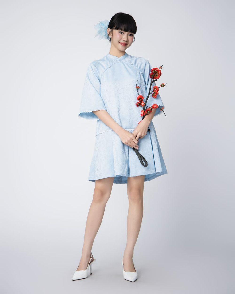 [Với hoá đơn 899k tặng kèm túi Gấm Xuân] Đầm gấm dáng suông tay lửng THE C.I.U - Gemini Dress - MS01