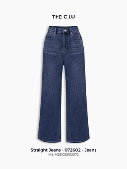 Quần jean ống đứng Straight Jeans - 072602 cạp cao dáng suông hack dáng