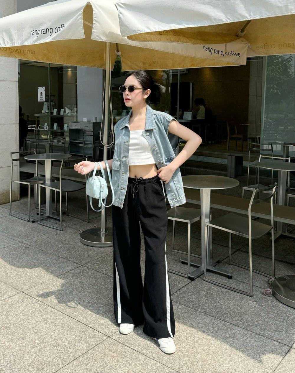 Quần dài ống rộng lưng thun viền trắng THE C.I.U - Hilton Pants