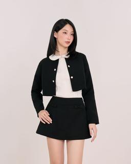 Chân váy chữ A Wendy Skirt - C18 chân váy ngắn đính nơ cạp đai