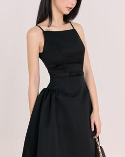 Đầm xòe hai dây Kayla Dress - C18 đầm tafta dáng dài phối nơ đi tiệc