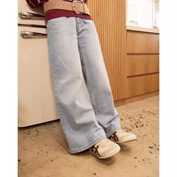 Quần jean ống rộng nữ lưng cao Wide Leg Jeans - 102504 dáng suông basic