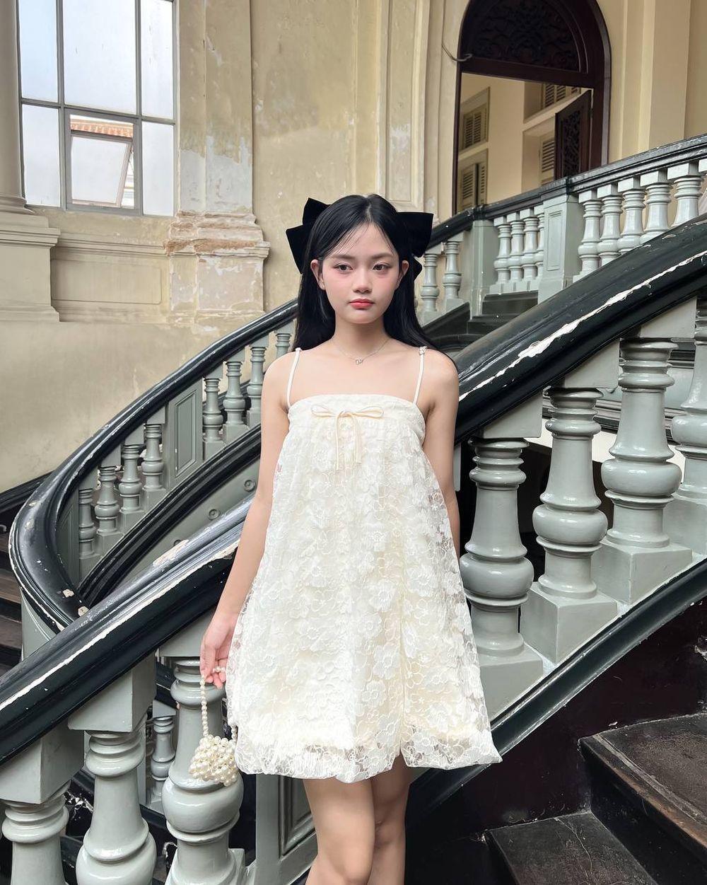 Đầm babydoll hai dây phối nơ THE C.I.U - Sunday Dress