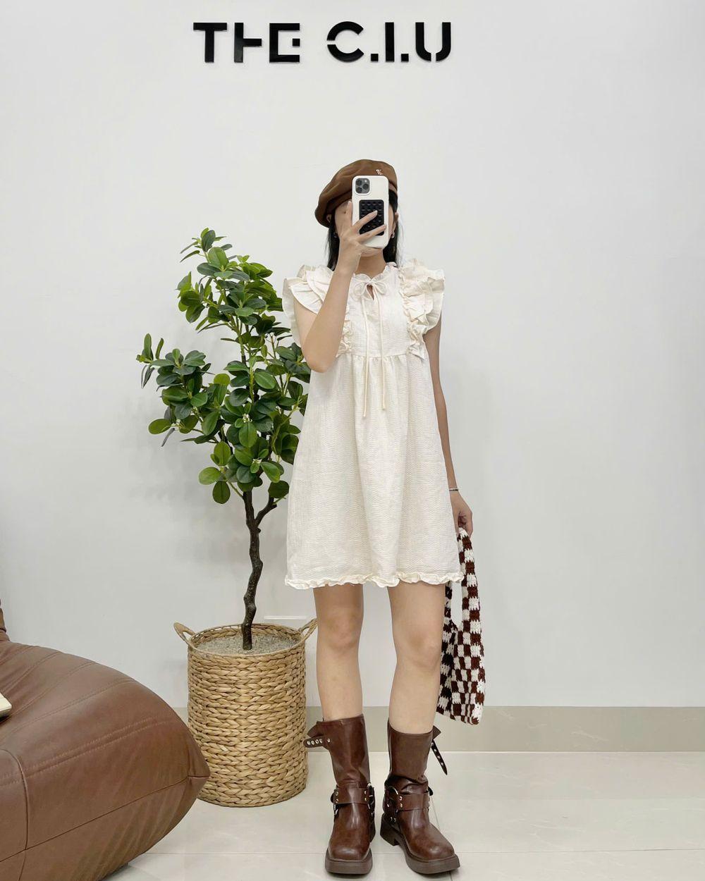 Đầm xô cánh tiên phối nơ cột cổ THE C.I.U - Salome Dress