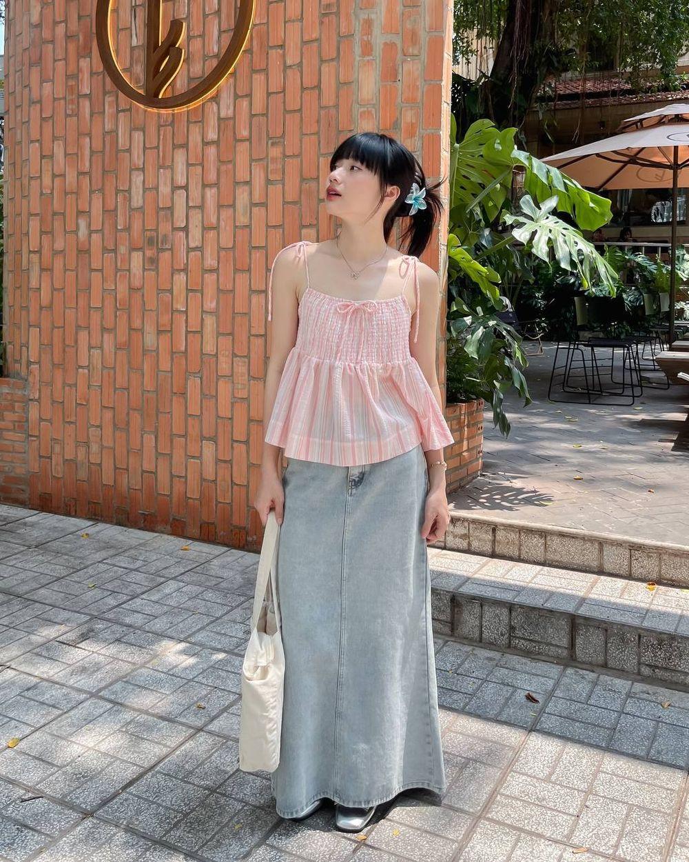 Chân váy jean đuôi cá dáng dài THE C.I.U -  Gina Maxi Skirt