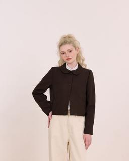 Áo khoác blazer Habi Jacket - C18 áo blazer lửng tay dài cổ sen túi phối nơ