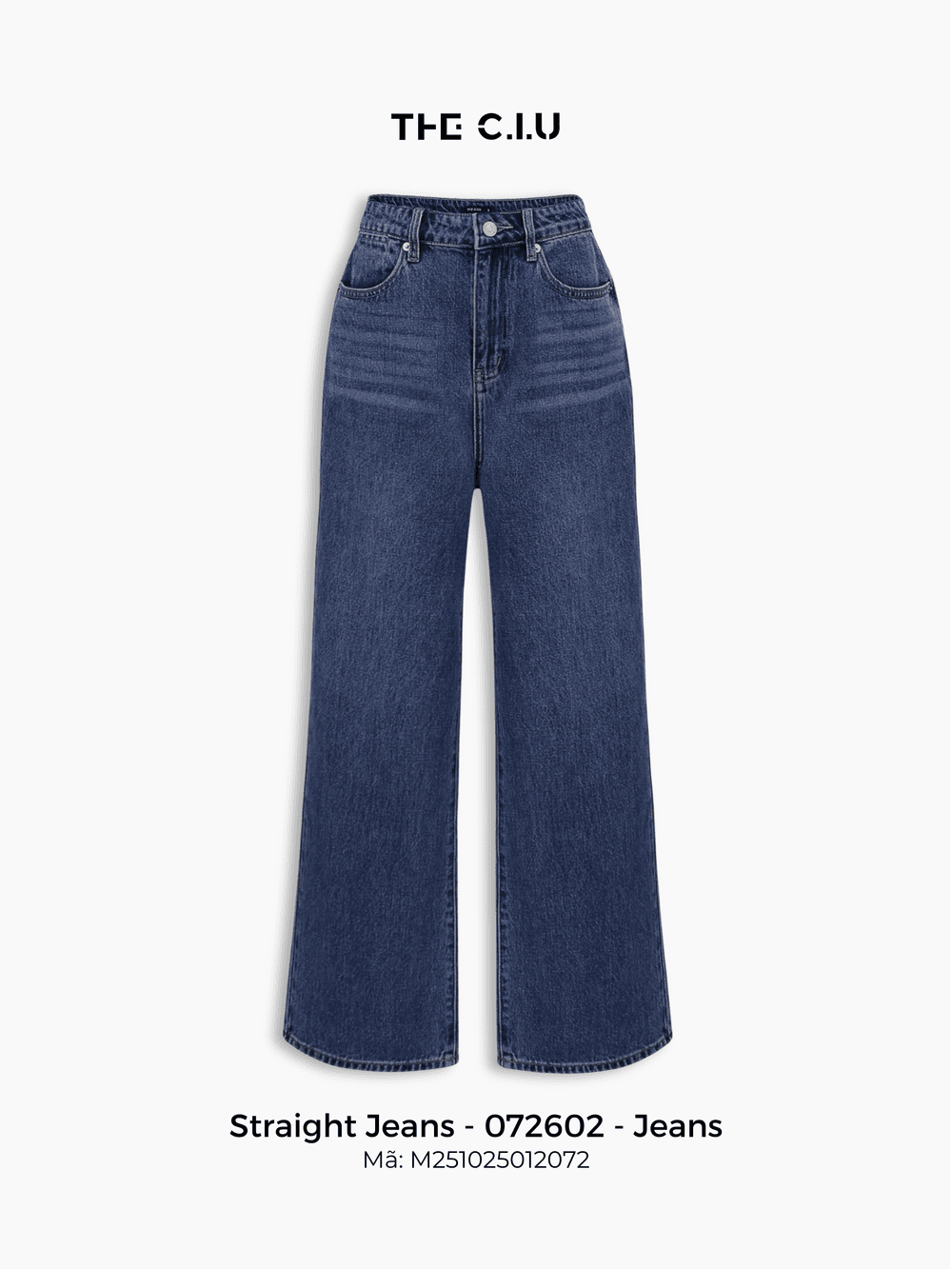 Quần jean ống đứng Straight Jeans - 072602 cạp cao dáng suông hack dáng