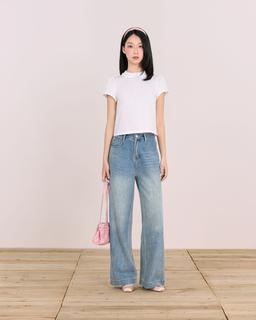 Áo sơ mi cổ sen THE C.I.U, áo kiểu tay ngắn phối ren - Suna Top - C18