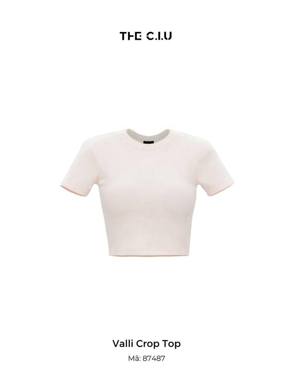 Áo croptop tay ngắn thun gân THE C.I.U - Valli Crop Top