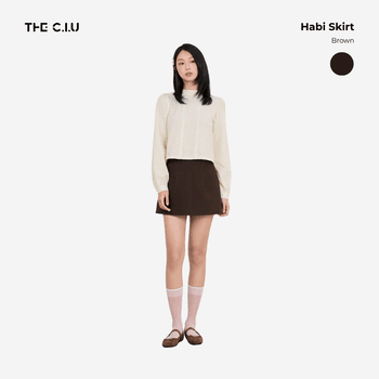 Chân váy chữ A Habi Skirt - C18 chân váy trơn ngắn cạp cao thanh lịch