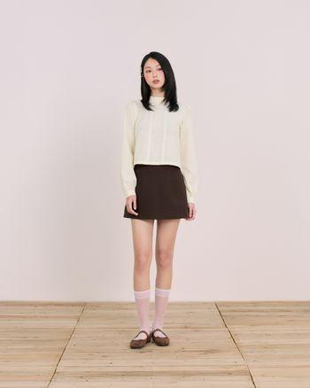 Chân váy chữ A Habi Skirt - C18 chân váy trơn ngắn cạp cao thanh lịch