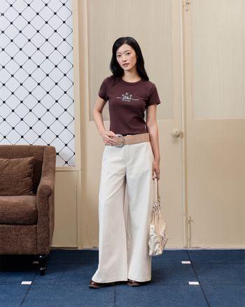 Quần ống suông nữ Cici Pants cạp cao dáng rộng