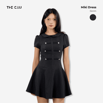 Đầm ngắn họa tiết nút Miki Dress - MN13