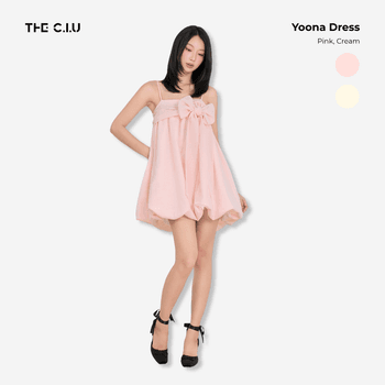 Đầm tafta hai dây Yoona Dress - C18 đầm xòe bí thắt nơ bản to