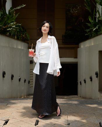 Chân váy lụa dài Mist Long Skirt