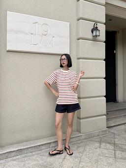 Áo thun sọc ngang Bear Tee