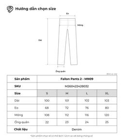 Quần denim ống cong Fallon Pants 2 - MN09