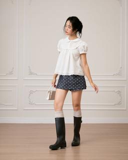 Chân váy ngắn chữ A chấm bi Juvia Skirt
