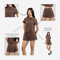 Quần short lưng cao Monas Short - MN13