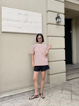 Áo thun sọc ngang Bear Tee