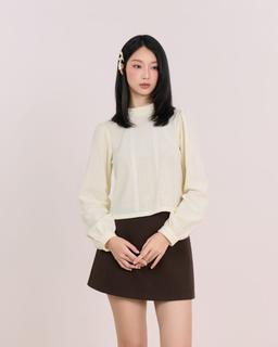 Chân váy chữ A Habi Skirt - C18 chân váy trơn ngắn cạp cao thanh lịch