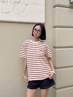 Áo thun sọc ngang Bear Tee