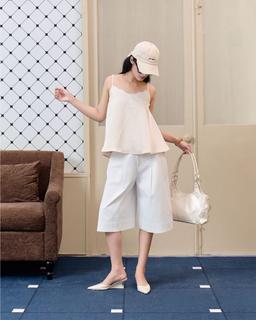 Quần short kaki dáng lửng Solar Short cạp cao ống rộng