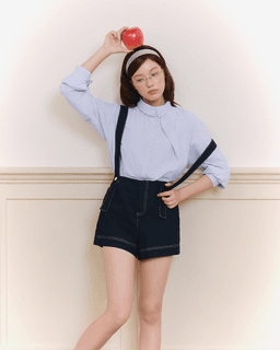 Quần yếm jean dáng ngắn Hailey Overall Short - C17