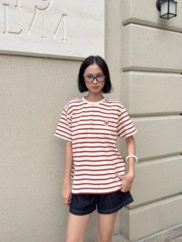 Áo thun sọc ngang Bear Tee