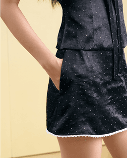 Chân váy lụa chấm bi Dawn Skirt