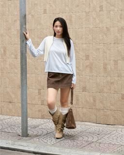 Áo thun dài tay raglan kẻ sọc Gavin Long Sleeve Tee